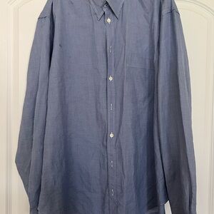 Men's Blue Button-Up Shirt